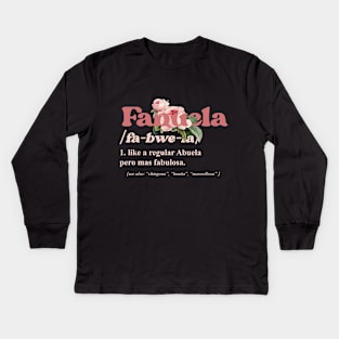 fabuela abuela grandma grandmother granny Kids Long Sleeve T-Shirt